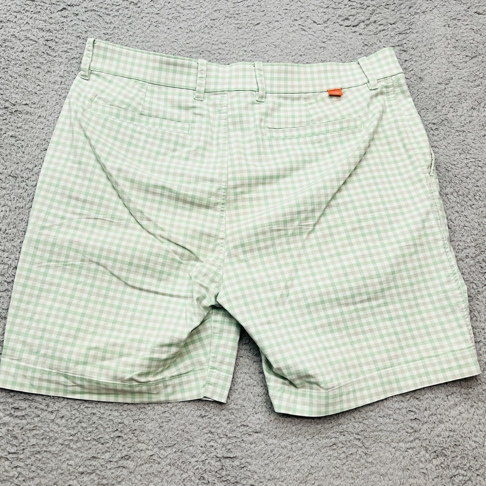 Nike Dri-Fit UV Plaid Chino Golf Shorts Mens 36 Green Performance‎ Stretch - Picture 2 of 11